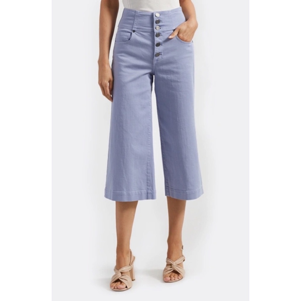 JOIE Desoray Exposed Button Fly Crop Wide Leg Trousers 🌺IN STORES🌺